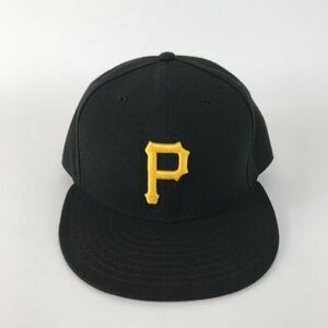 Pittsburg Pirates Baseball Cap Fitted 7 5/8 Black New Era 59fifty On-Field Hat